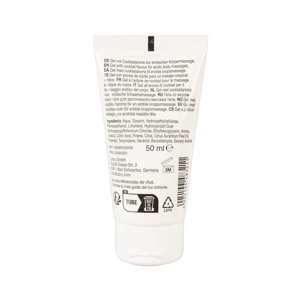 Lubrifiant et gel de massage végétalien comestible