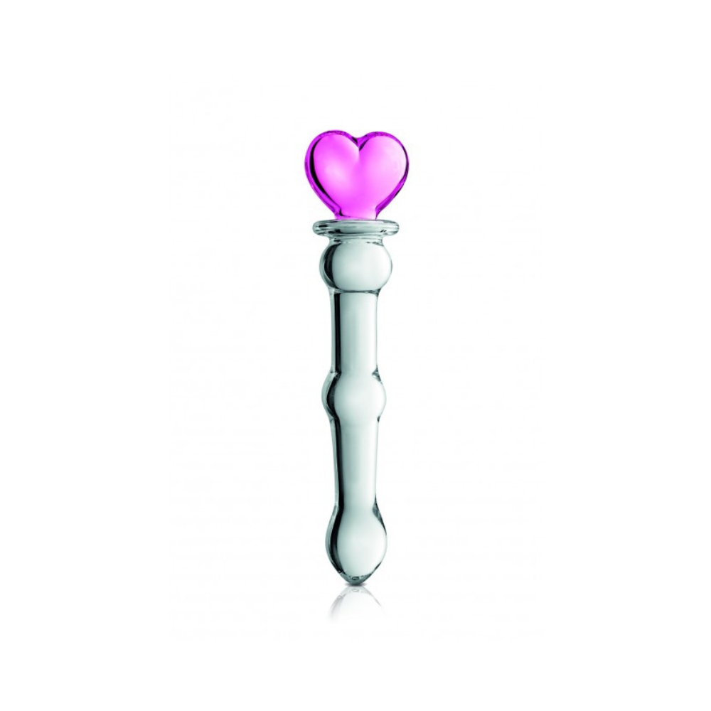 Gode en verre Glossy Coeur