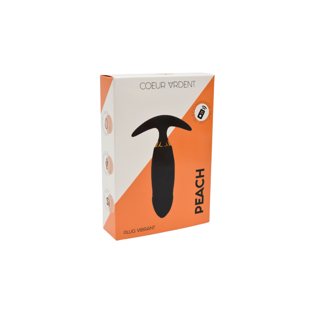Plug anal vibrant noir PEACH