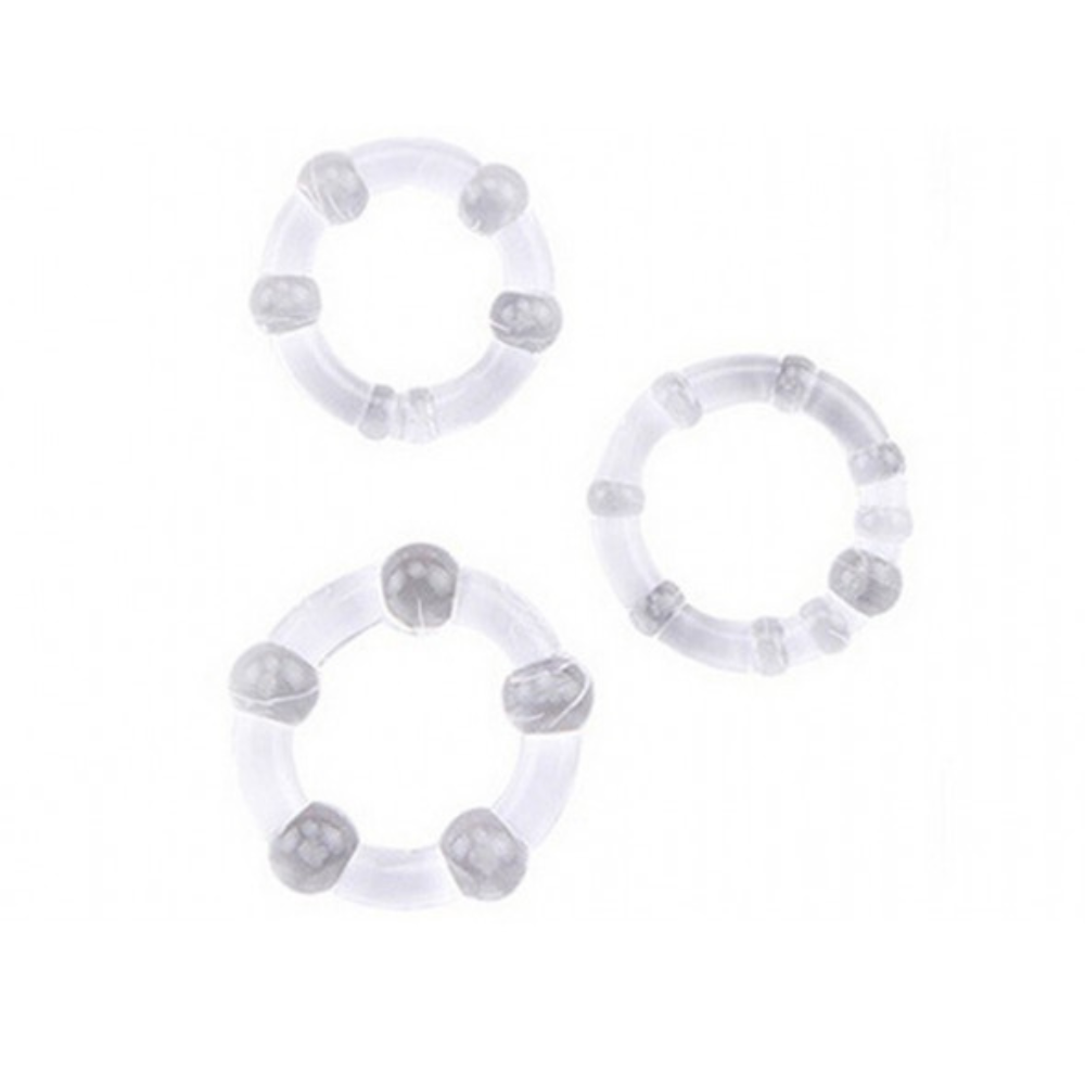 Lot de 3 cockring avec billes