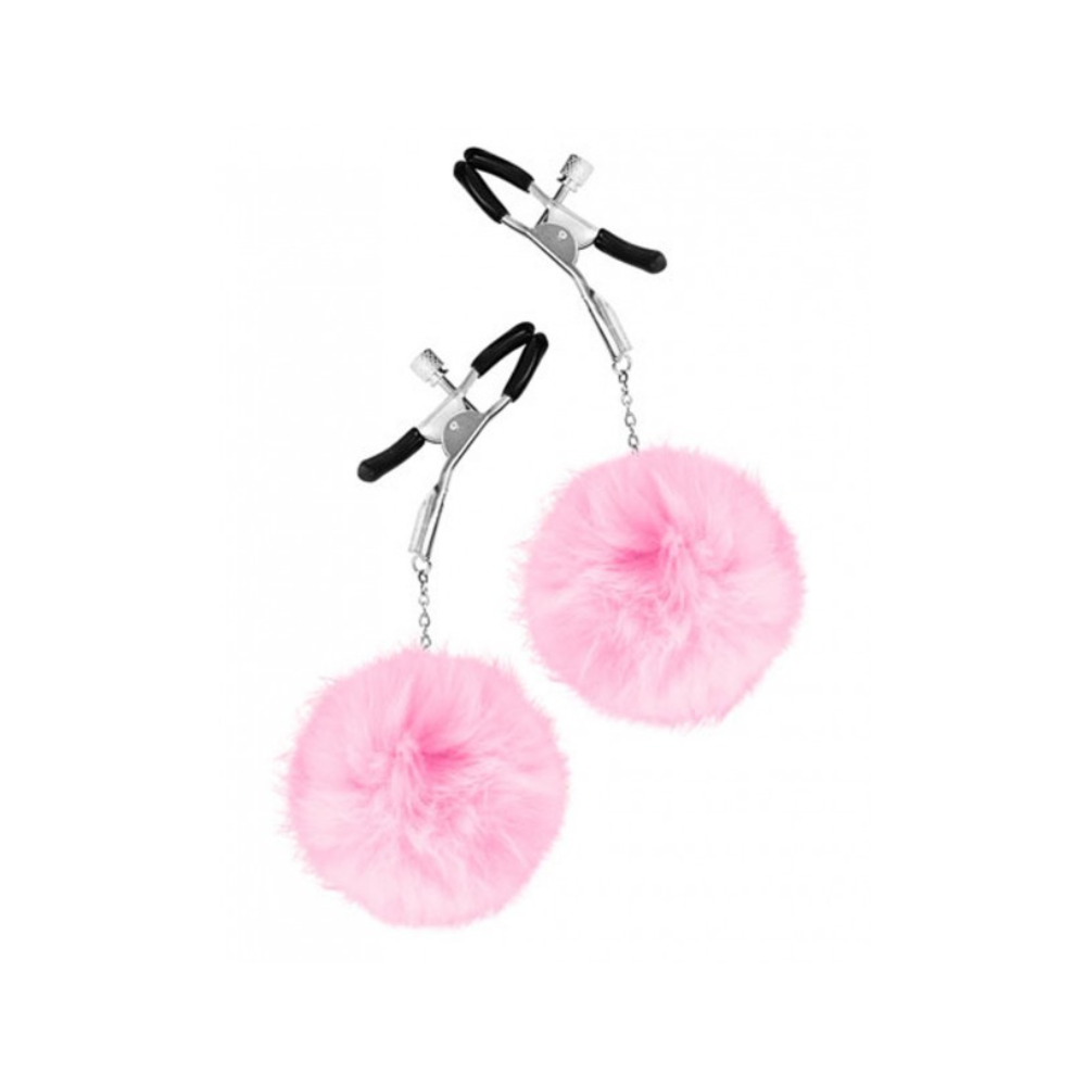 Pinces à seins avec pompons