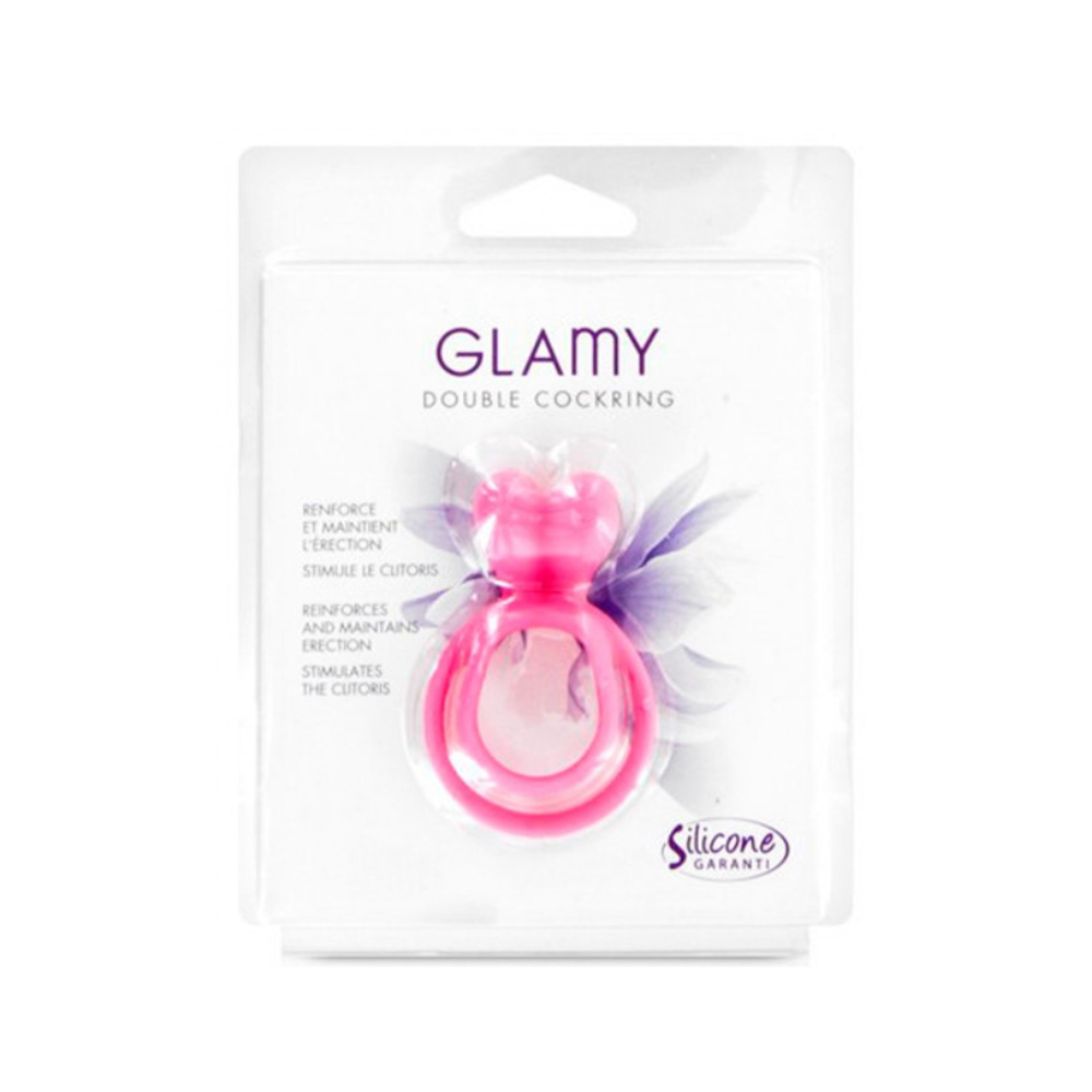 Double cockring avec stimulateur de clitoris
