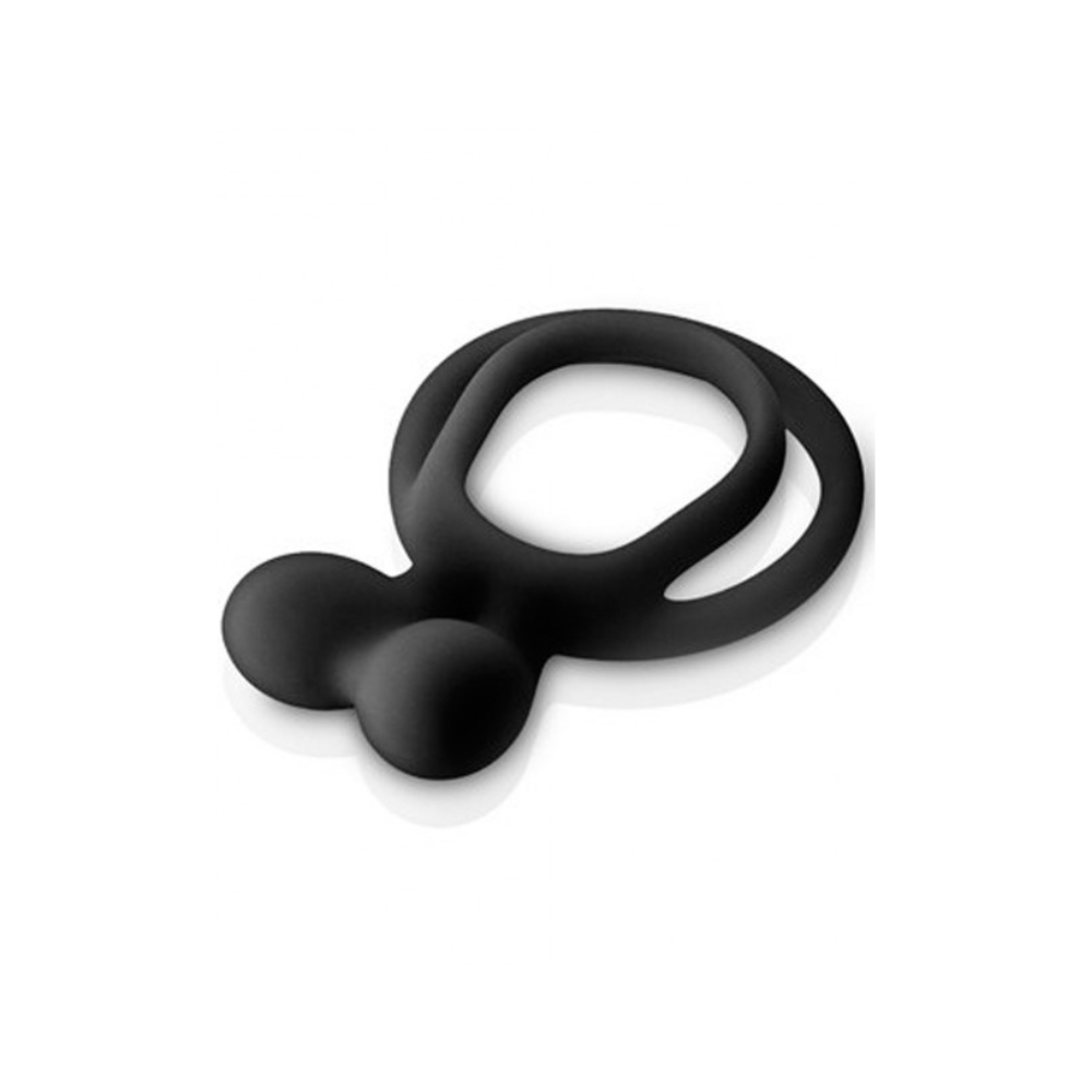 Double cockring avec stimulateur de clitoris