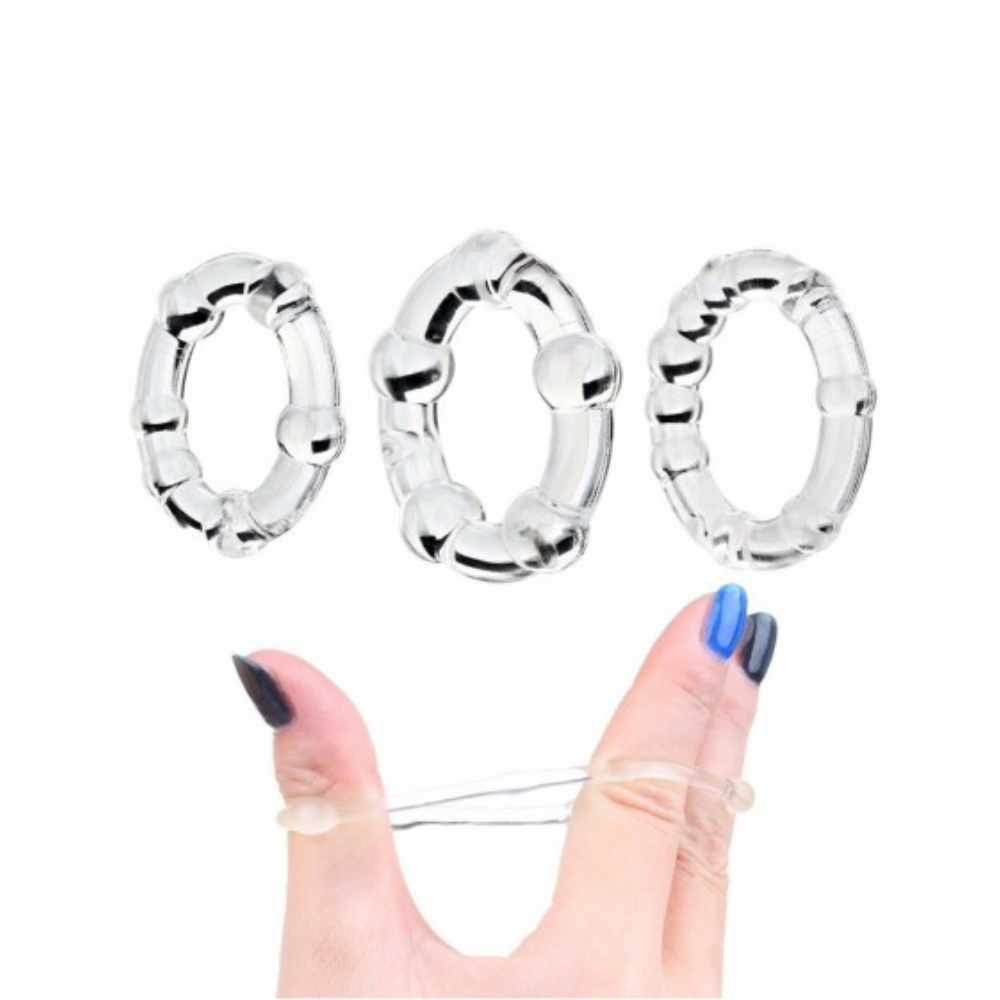 Lot de 3 cockring avec billes