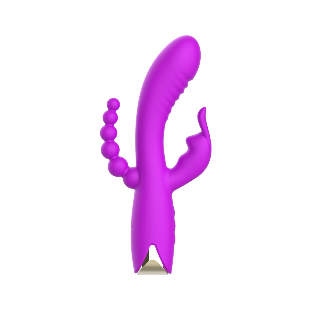 Vibromasseur triple stimulation