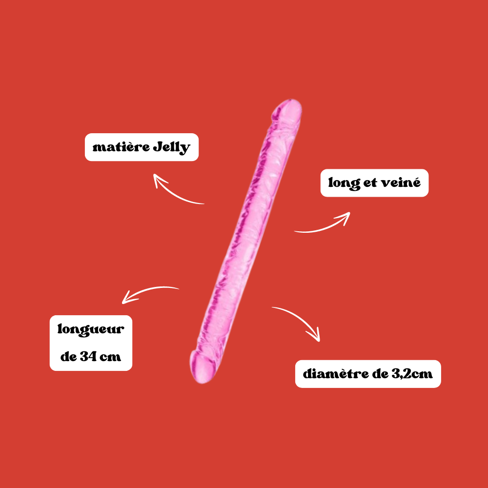 Double Gode Jelly 34cm