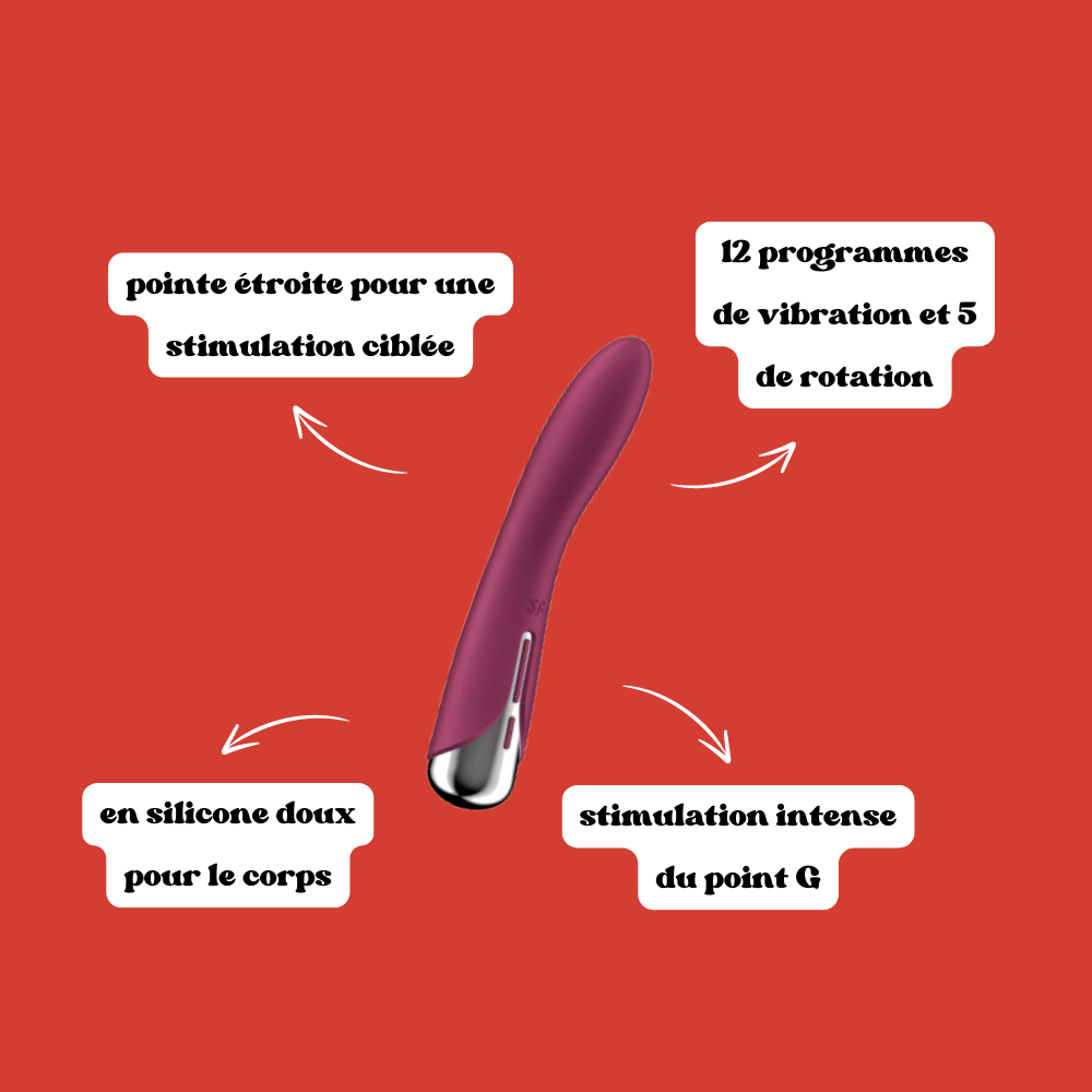 Vibromasseur tête rotative point G