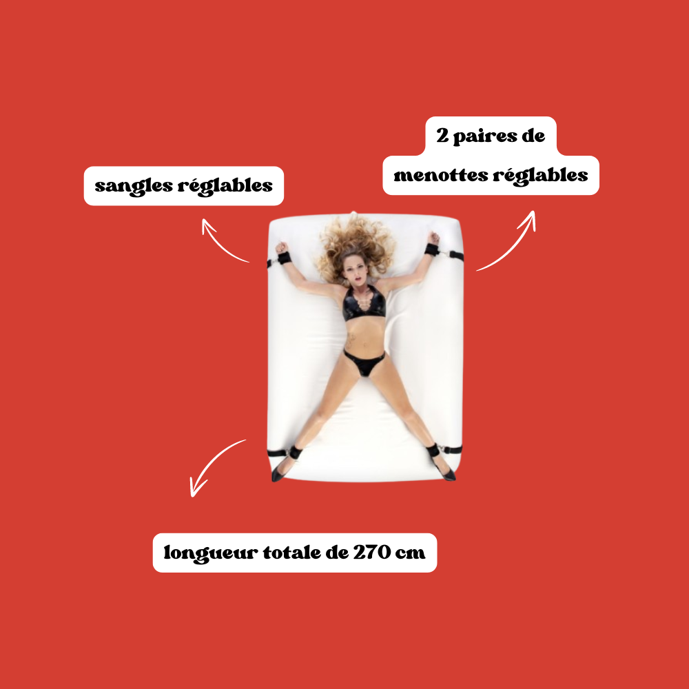 Menottes et sangles attaches de lit