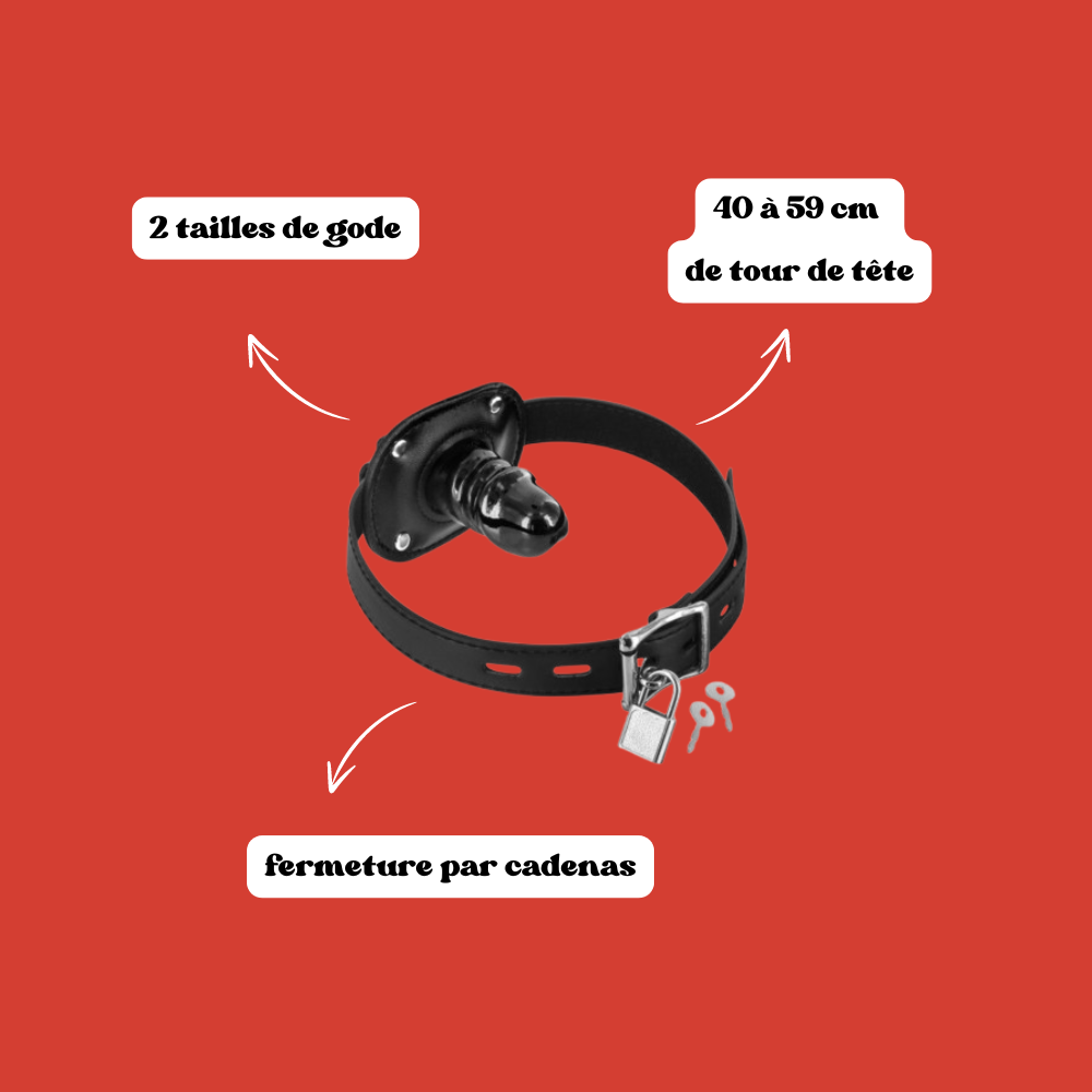 Bâillon avec gode entrant