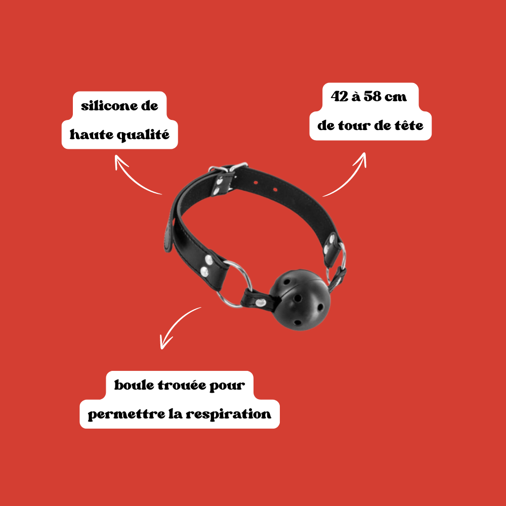 Bâillon boule à trous
