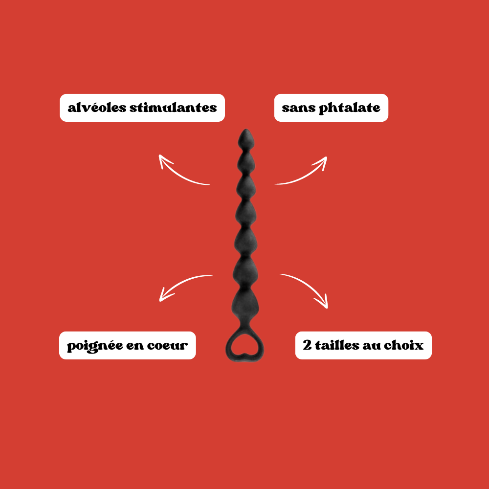 Chapelet plug anal noir