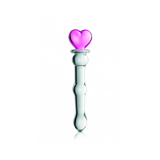 Gode en verre Glossy Coeur