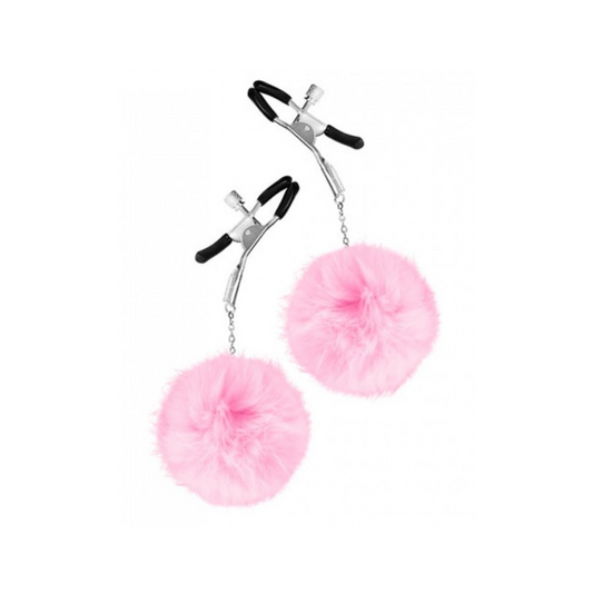 Pinces à seins avec pompons