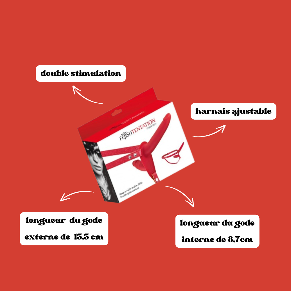 Double gode ceinture rouge